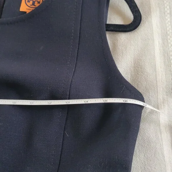 Tory Burch | Sheath dress | Navy Blue | Size 10 - Picture 6 of 7